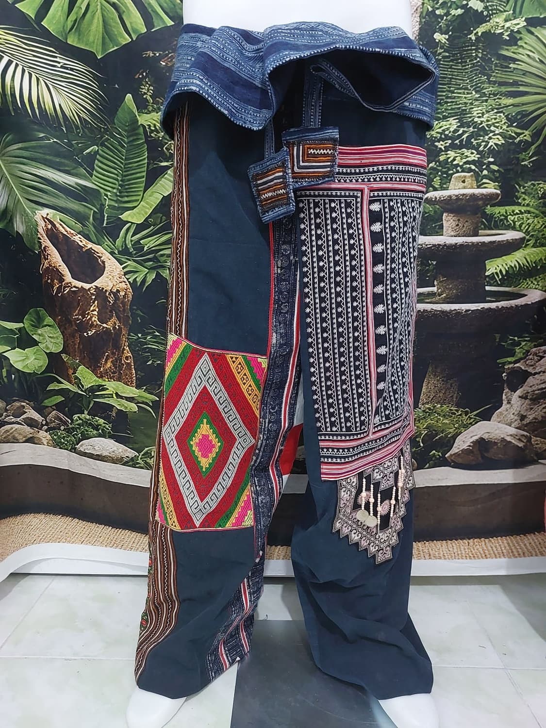 Woven festival scarf in tribal pattern